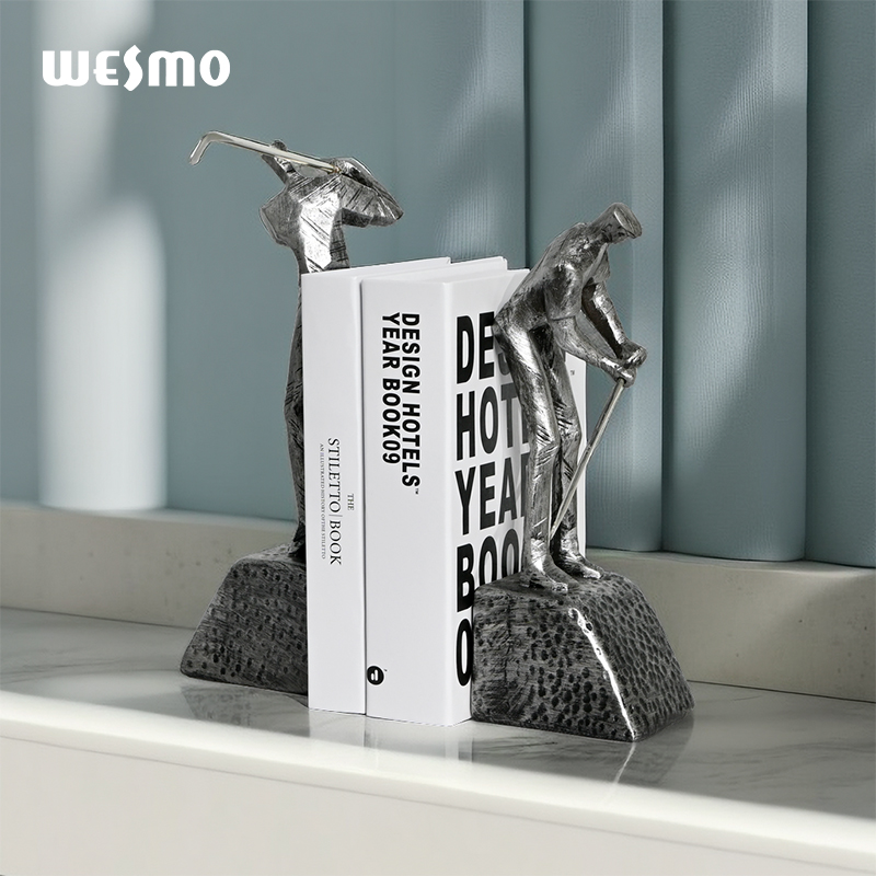 Wholesale fashion Resin bookends holder decoration for home desk library table decoration